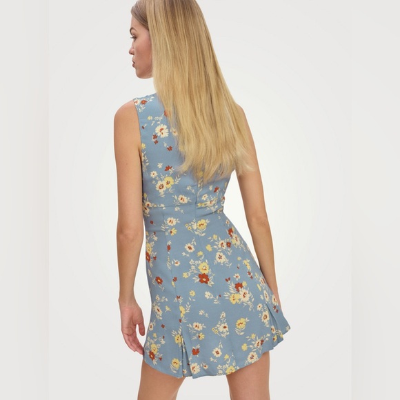 Reformation x Devon Lee Carlson Cher Mini Floral Dress Janie Size 0 - Picture 4 of 16